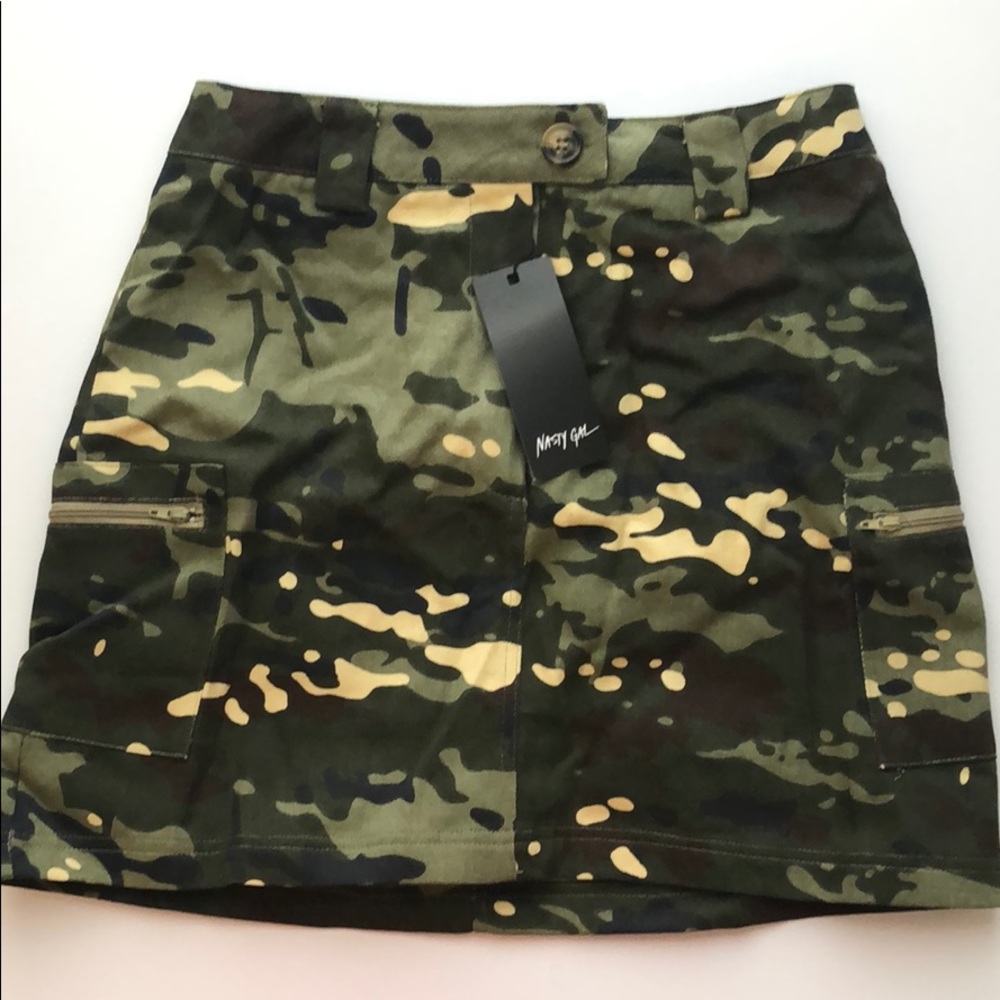 NWT NASTY GAL camo skirt